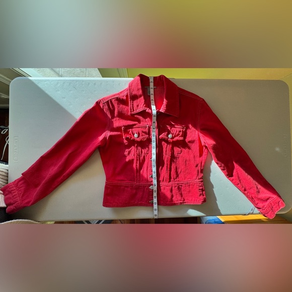Vintage Red Denim Jacket Beverly Hills Polo Club Size M - Picture 6 of 16